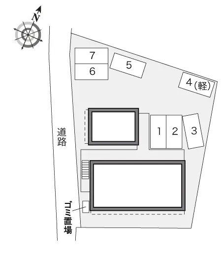 ★手数料０円★東大和市中央　月極駐車場（LP）